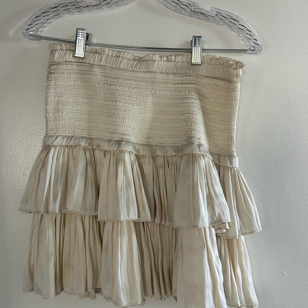 Reset By Jane 
Elegant Cream Tiered Skirt